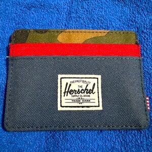 Herschel Supply Company Charlie Cardholder Wallet - Navy/Red/Woodland Camo